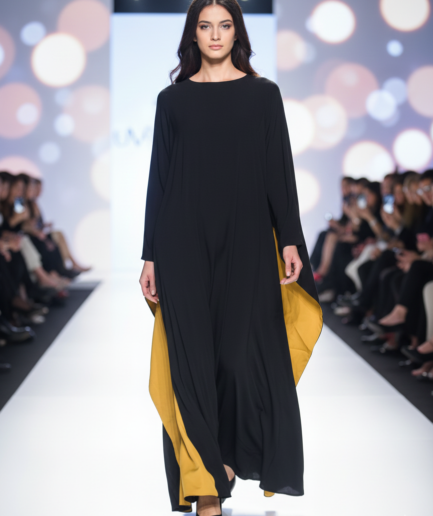 فستان اسود باصفر